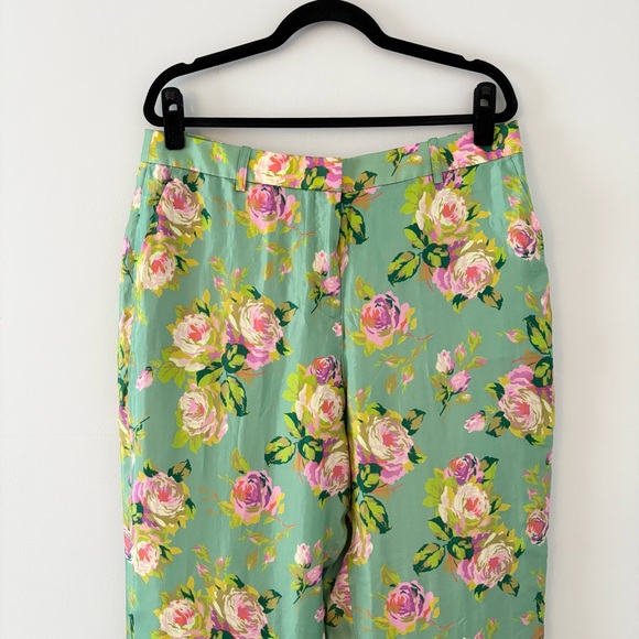 J. Crew NWT Ingrid Pant in Rose Garden Trouser Bottoms High-Rise Ankle - Picture 3 of 6